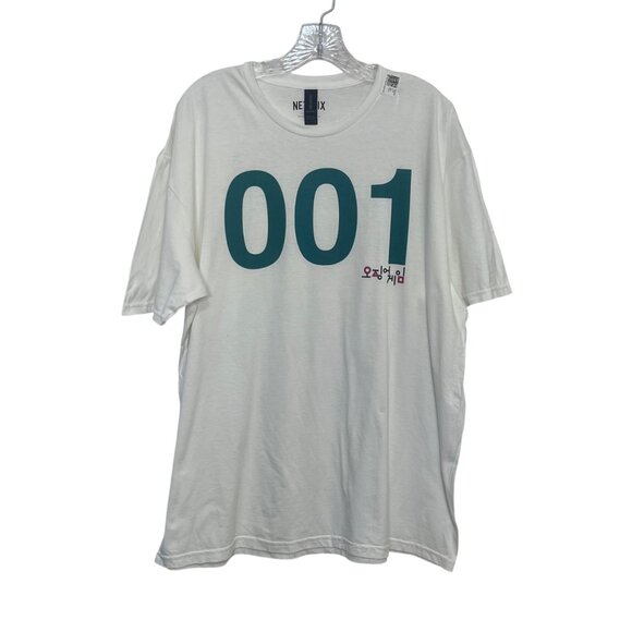 Netflix Official Merchandise Squid Game 001 TShirt XL White New - Picture 1 of 9